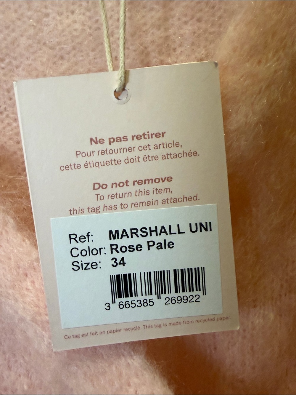 Rouje Marshall Cardigan Uni Rose Pale Sz 34 NWT - Picture 4 of 6